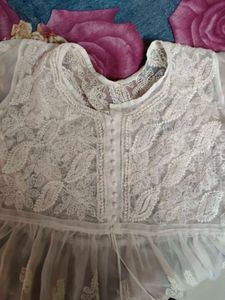 Elegant White Chikankari Kurti