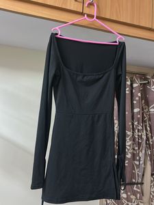 Savana Black Long Sleeve Mini Dress