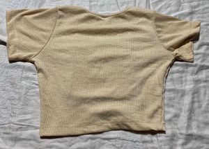 Cute Beige Crop Top