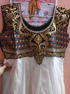 White Anarkali Dress new