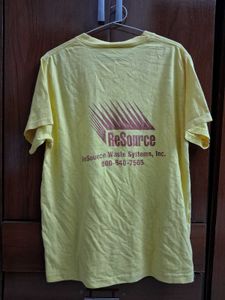 Hanes Yellow Regular 90s T Shirt