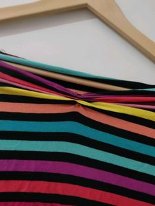 Vibrant Striped Off-Shoulder Top
