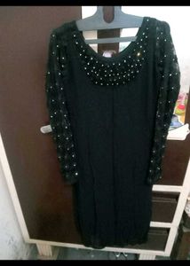 Black Embellished desighner sellerve kurti