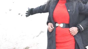 one piece hair wool dress