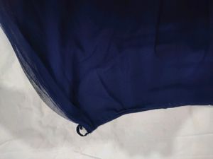Blue Flared Net Skirt