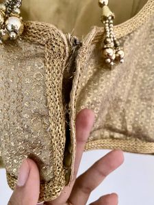 Golden Brocade Readymade Blouse