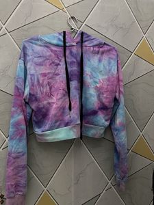shein Tie-Dye Cropped Hoodie