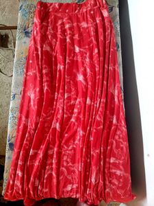 Vibrant Red Skirt