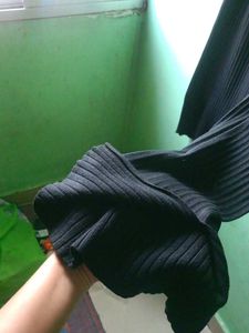 Stylish Black Knit Pants