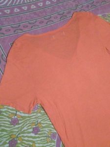 Stylish Orange V-Neck Top