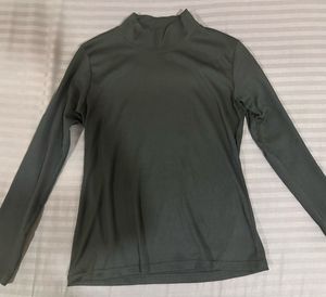 Chic Ribbed Black Long Sleeve Top