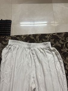 Pink chikankari kurta with white plazo
