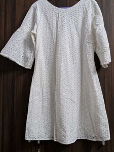 ONLY Chic White Broderie Anglaise Dress