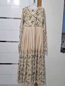 Elegant Floral Anarkali Dress with Dupatta