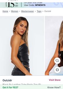 leather tube top