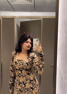 black floral corset kurti