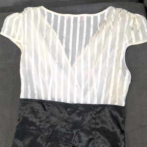 Chic Two-Tone Mini Dress