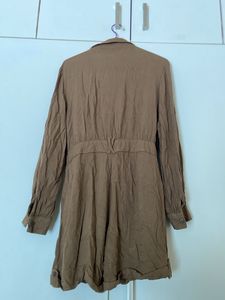 Brown Collared Jumpsuit