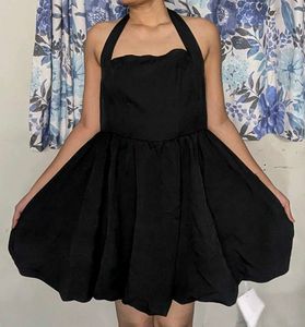 Little Black Halter Dress L size