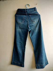Stylish Blue Denim Wide-Leg Jeans