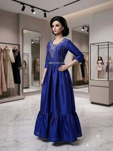 NWOT Purple Heavy Stone-Work Ethnic Gown