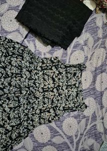 Beautiful Leaf Print Kurta with plazzo