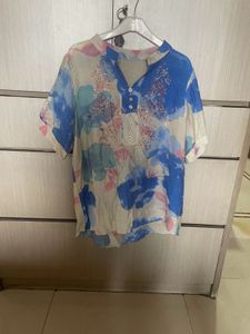 Embellished Floral Print blouse
