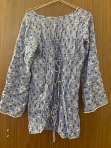 Blue Printed Corset Kurti