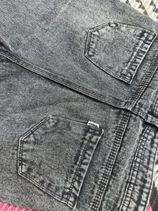 Washed Black Denim Jeans