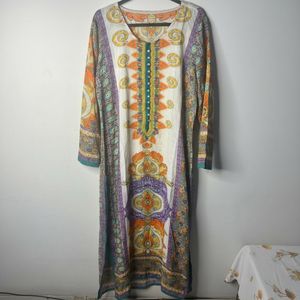 Vibrant Bohemian Print Long Kurta
