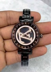 Louis Vuitton Stylish Black Metal Watch