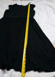 Whistles Black Sleeveless Pleated Dress