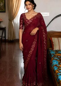 Embroidered saree Set