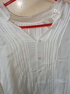Elegant White Button-Down Shirt