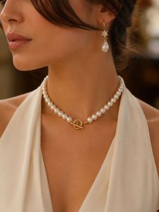 Pearl Necklace & Bracelet Set