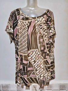 XXL Plus Size Top - Geometric Print48"-