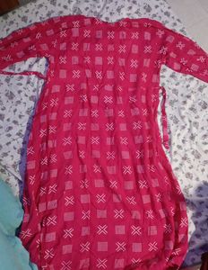 Stylish Pink Printed Kurta