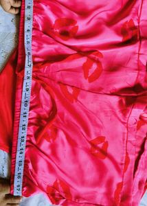 Red Satin kiss print pajama set 👍