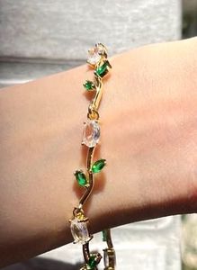 Anti tarnish Bracelet with white Gems