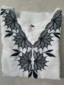 White Embroidered Kurta Set