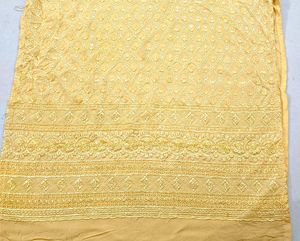 Beautiful Yellow Embroidered Kurta