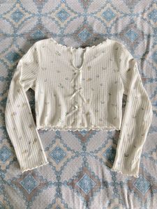 ON SALE:- Floral Tie-Front Cardigan Top