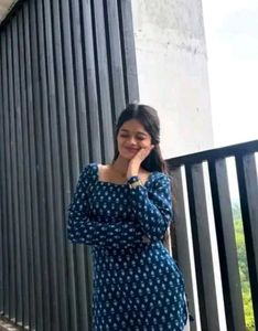 Stylish Blue Printed Kurta with White Palazzos