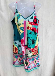 4229. Colorful Patchwork Mini Dress