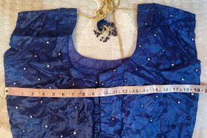FANCY MIRROR WORK SILK BLOUSE