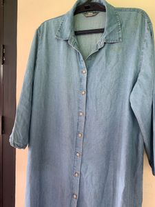 Denim Maxi Shirt Dress