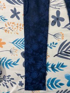 Floral Print Blue Jeggings