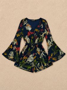 💙 Sassafras Floral Bell Sleeve Romper