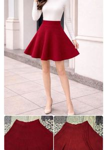 Flared Red Skirt