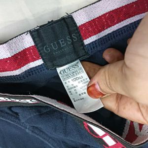 Guess Navy 🪔Briefs with Logo Waistband